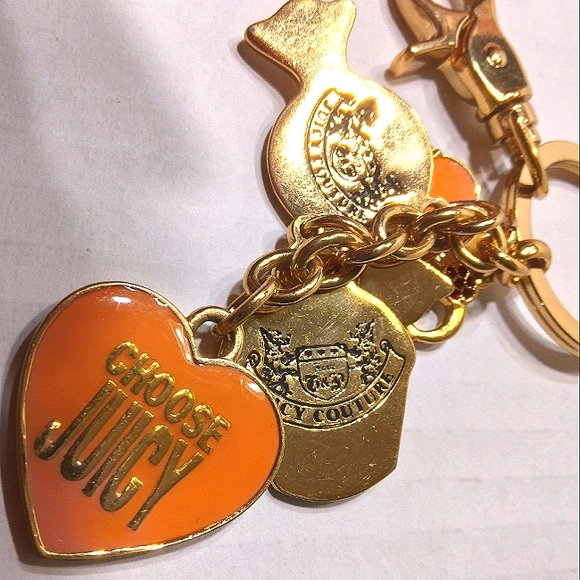 MUST SEE! Vintage Y2K JUICY COUTURE "Cupcake Couture" Pave Crystal Charms Fob - Picture 15 of 16